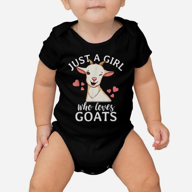 Goat Girl Women Mom Farmer Gift Just A Girl Who Loves Goats Baby Onesie