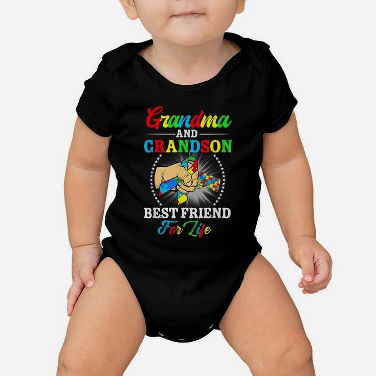 Grandma And Grandson Best Friend For Life Autism Awareness Baby Onesie
