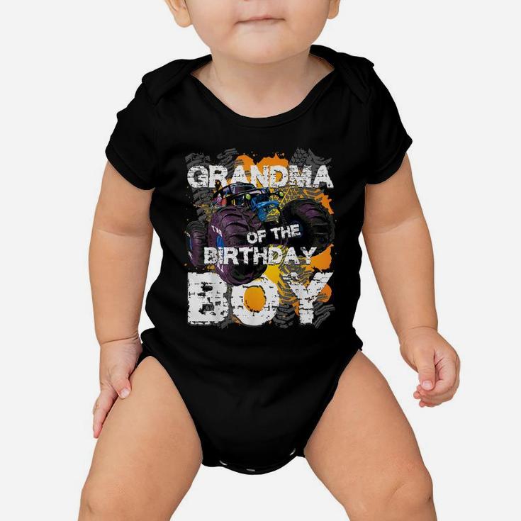 Grandma Of The Birthday Boy Monster Truck Matching Family Baby Onesie