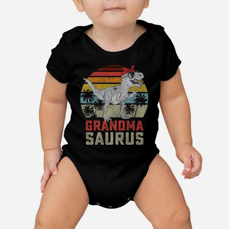 Grandmasaurus T Rex Dinosaur Grandma Saurus Family Matching Baby Onesie