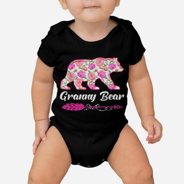 Granny Bear Flower Outfit Cute Matching Family Mothers Day Baby Onesie