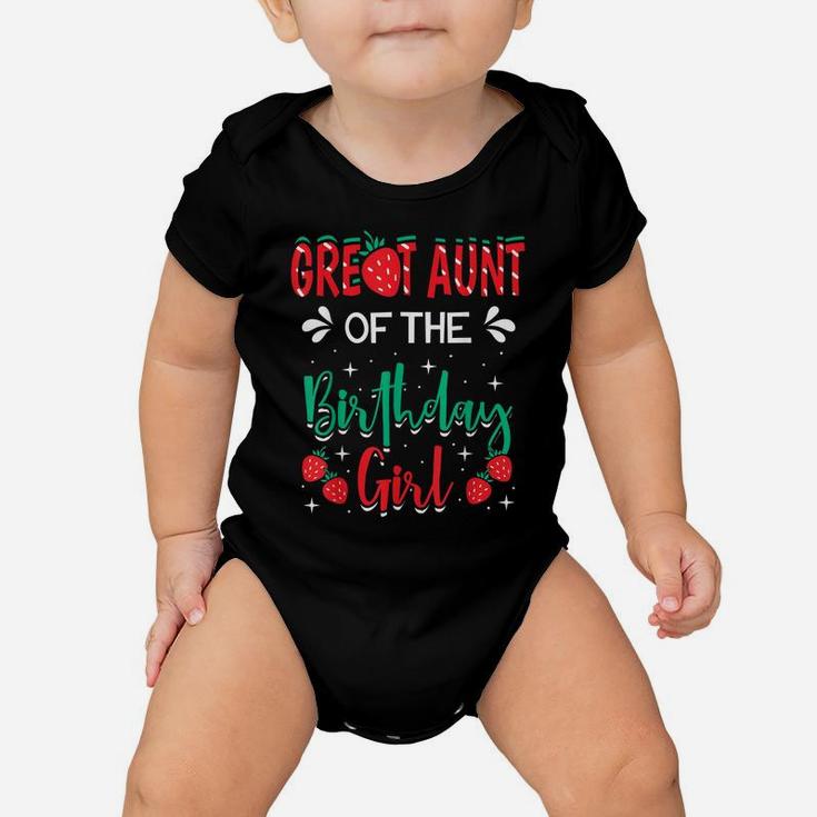 Great Aunt Of The Birthday Girl Strawberry Themed B-Day Baby Onesie