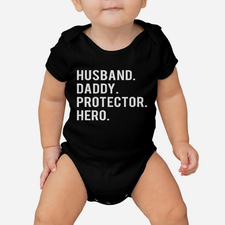 Husband Daddy Protector Hero Baby Onesie