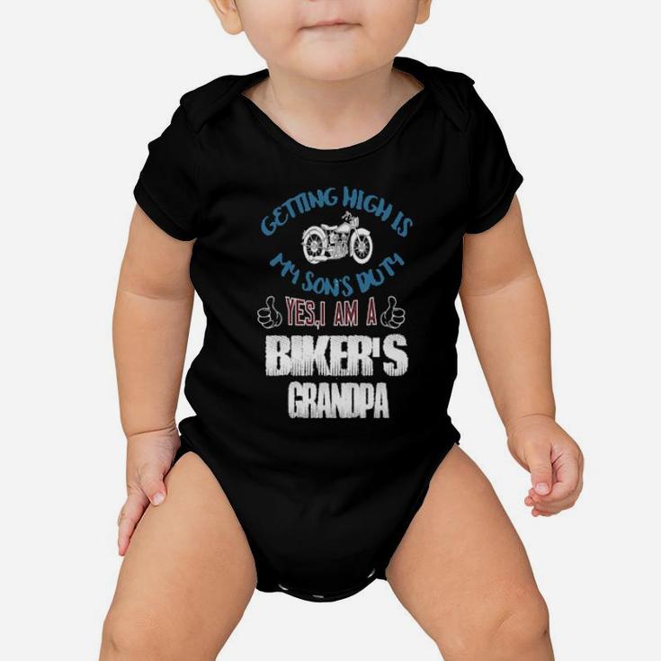 I Am A Biker's Grandpa Baby Onesie