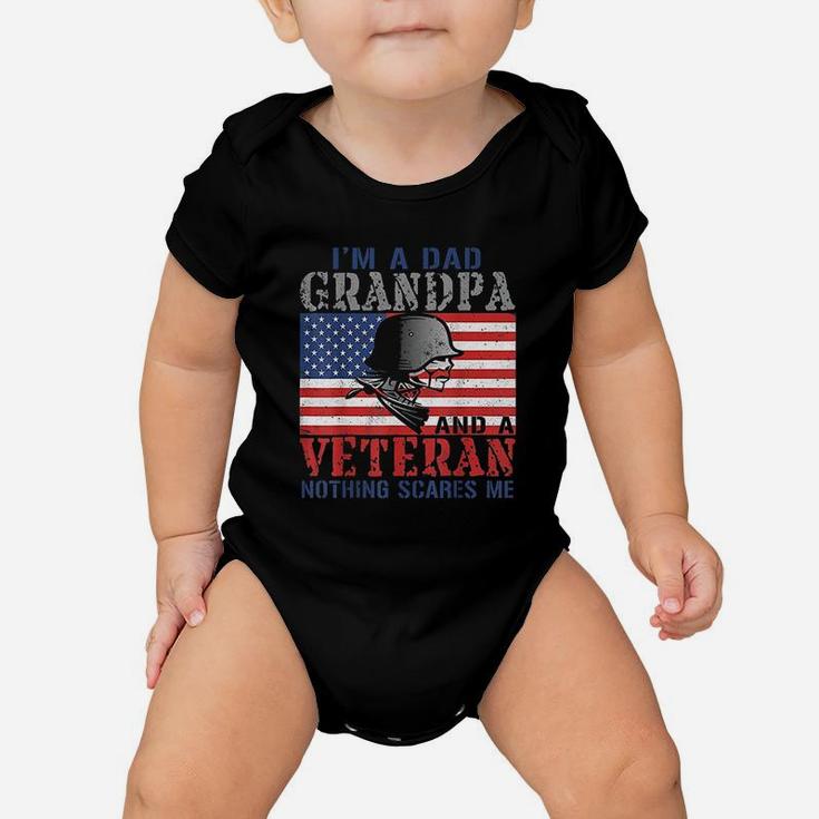I Am A Dad Grandpa And A Veteran Baby Onesie