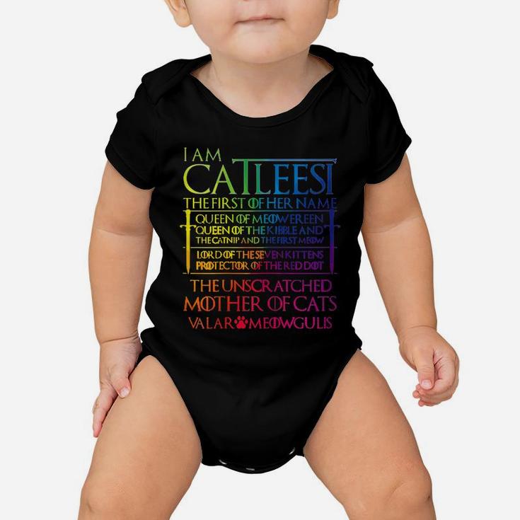I Am The Catleesi Mother Of Cats Shirt - Funny Cat Shirt Baby Onesie