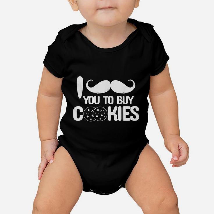 I Mustache You To Buy Cookies Scouting Dad Gif Baby Onesie