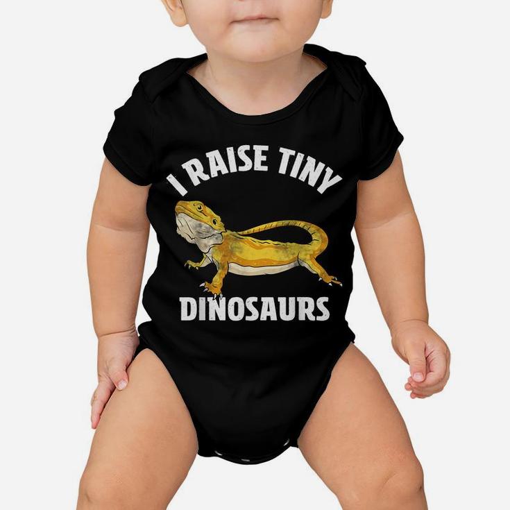 I Raise Tiny Dinosaurs Bearded Dragon Mom Dad Kids Gift Baby Onesie