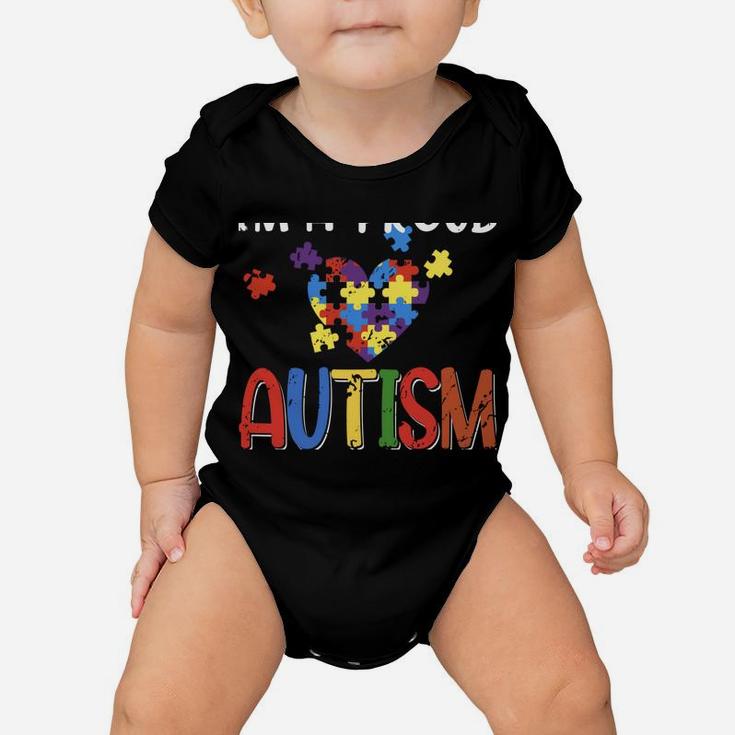 I'm A Proud Autism Auntie Autism Awareness Costume Heart Baby Onesie