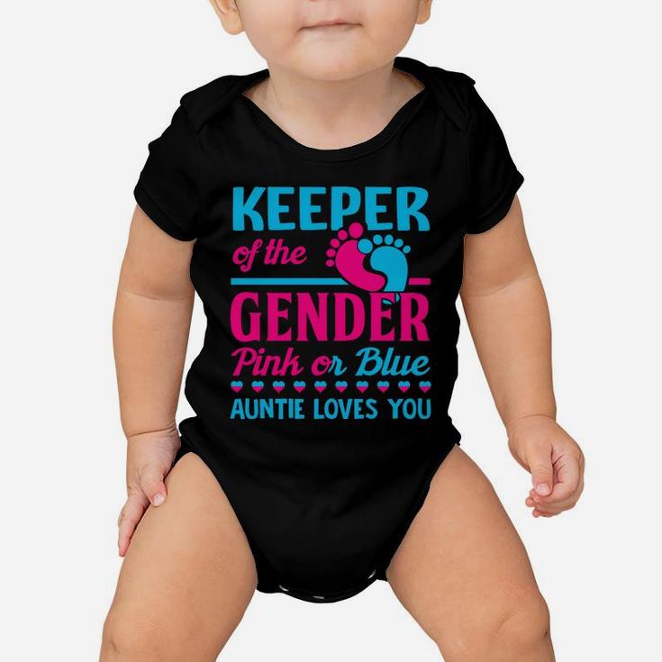 Keeper Of The Gender Auntie - Gender Reveal Party Baby Onesie