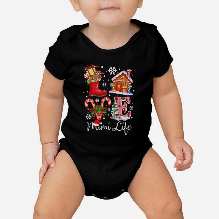 Love Mimi Life Christmas - Grandma Gift Sweatshirt Baby Onesie