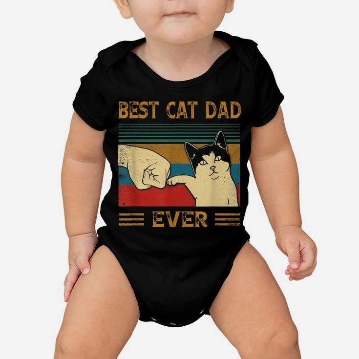 Mens Best Cat Dad Ever Bump Fist Funny Cat Daddy Gift Vintage Baby Onesie
