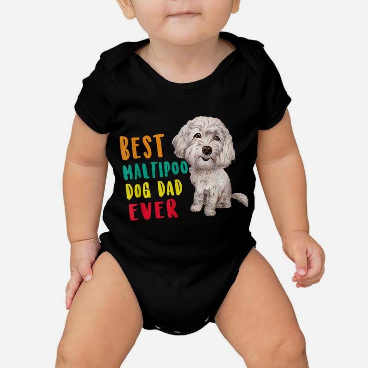 Mens Best Maltipoo Dog Dad Ever Fathers Day Funny Cute Baby Onesie