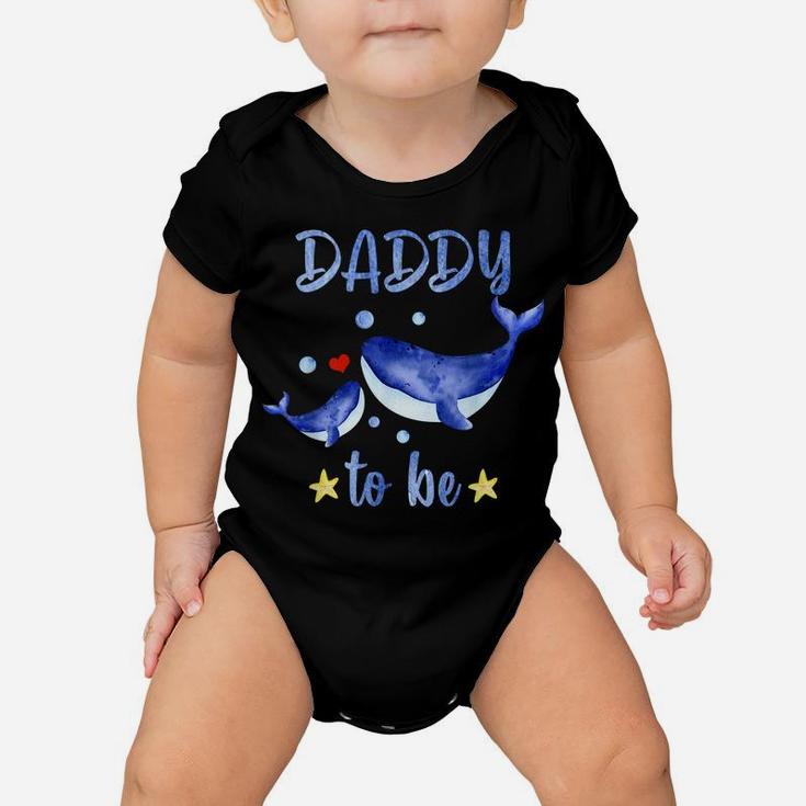 Mens Daddy To Be Whale Baby Shower Sea Animal Themed White Baby Onesie