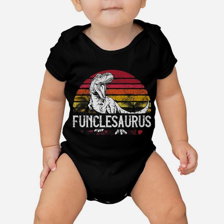 Mens Father's Day Gift For Uncle Funcle Saurus T Rex Funny Baby Onesie