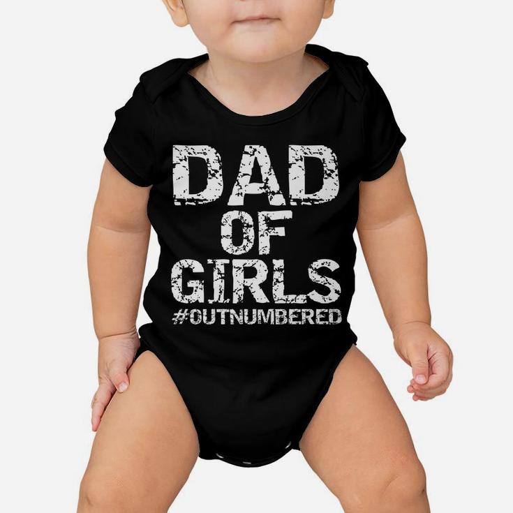 Mens Father's Day Gift From Daughters Dad Of Girls Outnumbered Baby Onesie
