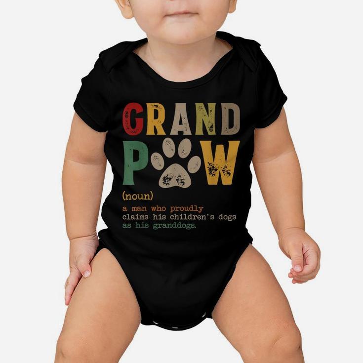 Mens Grand Paw Grandpa Dog Dad Definition Pawpa Father's Day Baby Onesie