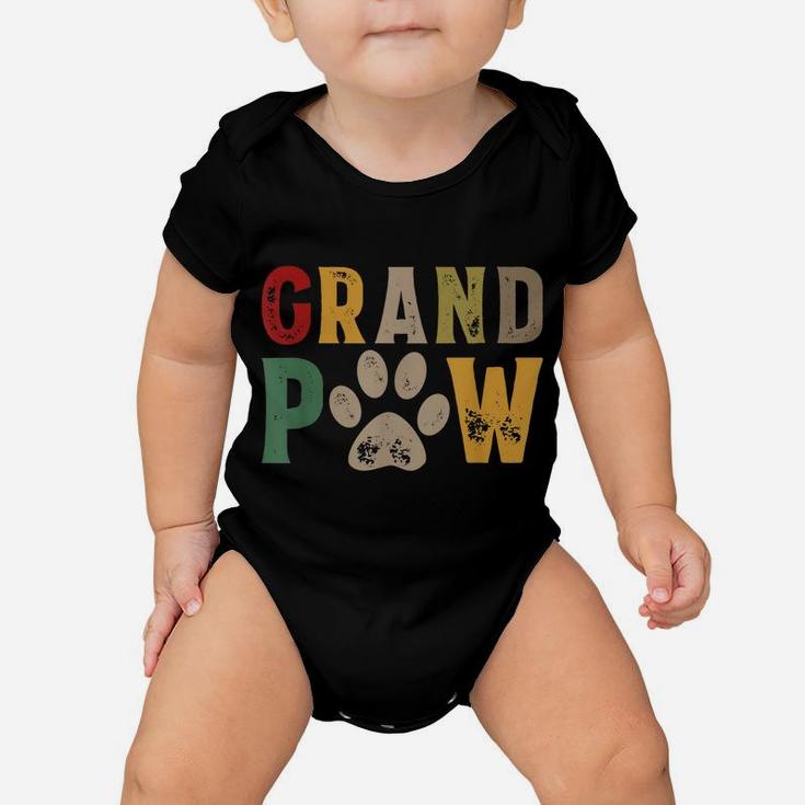 Mens Grand Paw Grandpa Dog Dad Grandpaw Puppy Lover Father's Day Baby Onesie