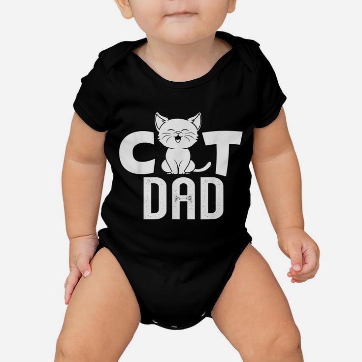 Mens Papa Kitty For Fathers Day And Christmas With Best Cat Dad Baby Onesie