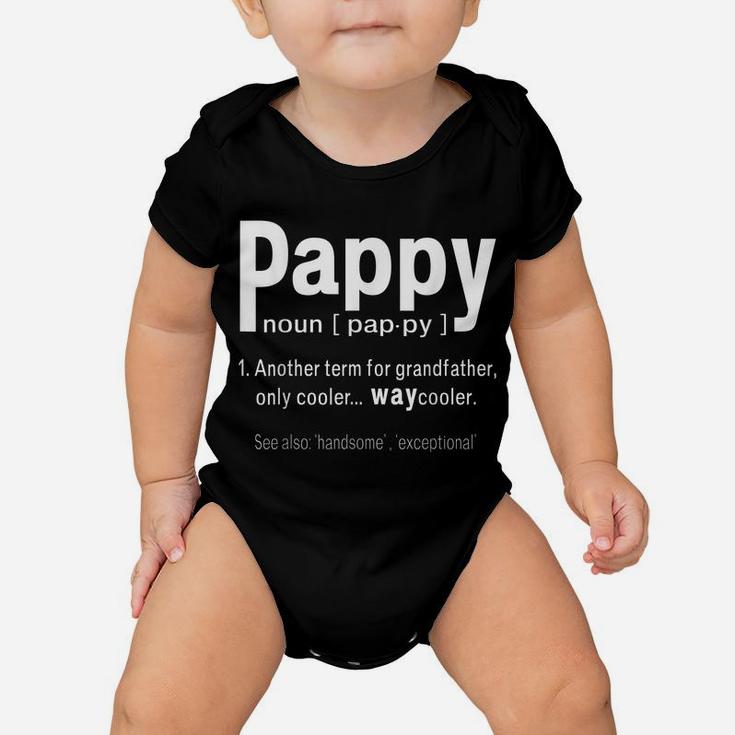 Mens Pappy Humor Grandpa Fathers Day Definition Birthday Baby Onesie