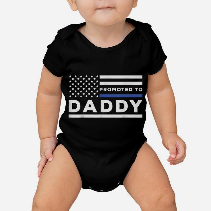 Mens Promoted To Daddy Funny Police Officer Future Father Dad Baby Onesie