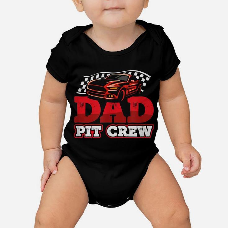 Mens Race Car Birthday Party Racing Family Dad Pit Crew Baby Onesie