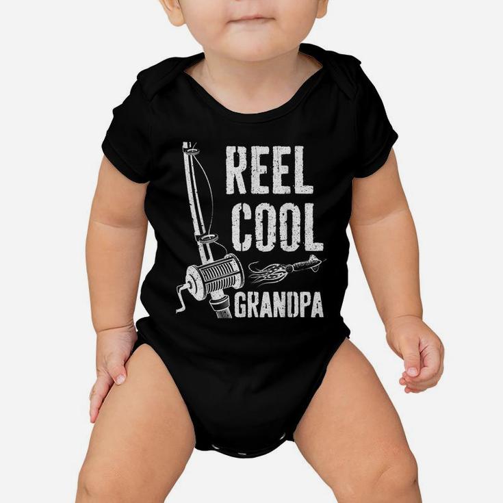 Mens Reel Cool Grandpa  Fishing Father's Day Gift Shirt Baby Onesie