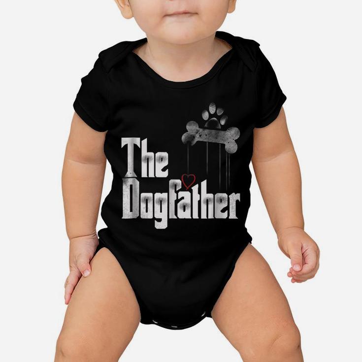 Mens The Dogfather Dad Dog, Funny Father's Day Tee Baby Onesie