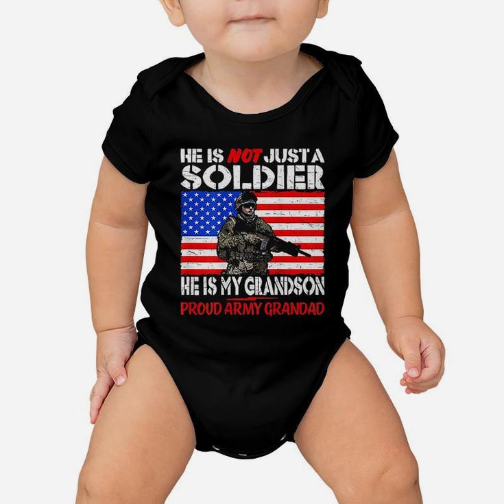 My Grandson My Soldier Proud Army Grandad Baby Onesie
