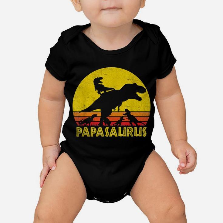 Papasaurus Dinosaur 4 Kids - Fathers Day Funny Gift For Dad Baby Onesie