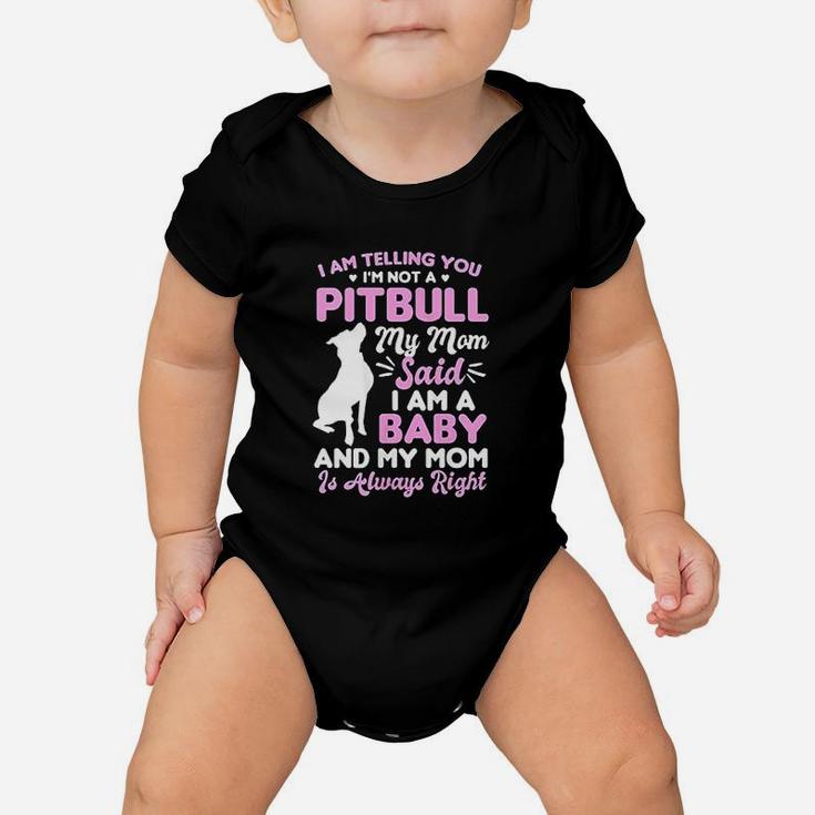 Pitbull Mom Baby Onesie