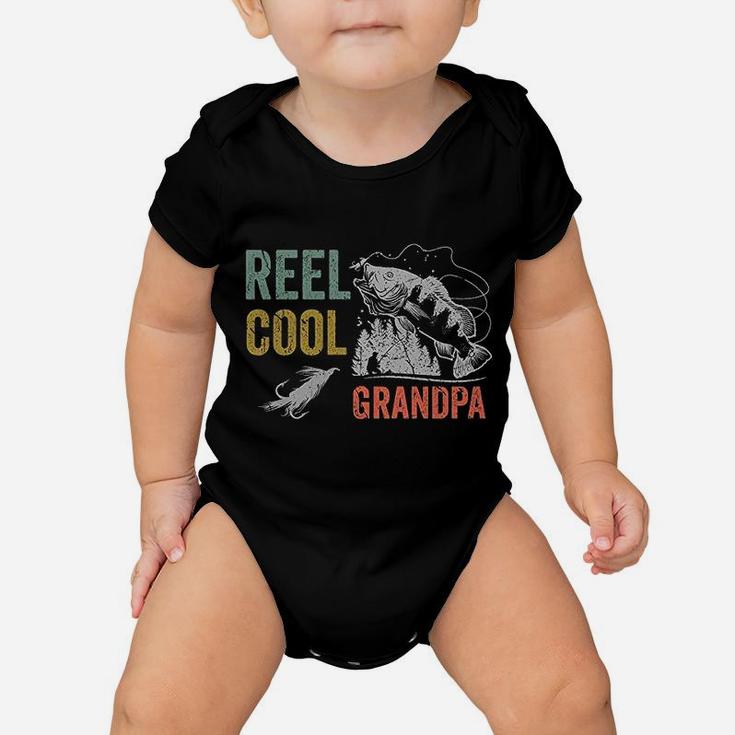 Reel Cool Grandpa Fishing Gift Funny Baby Onesie