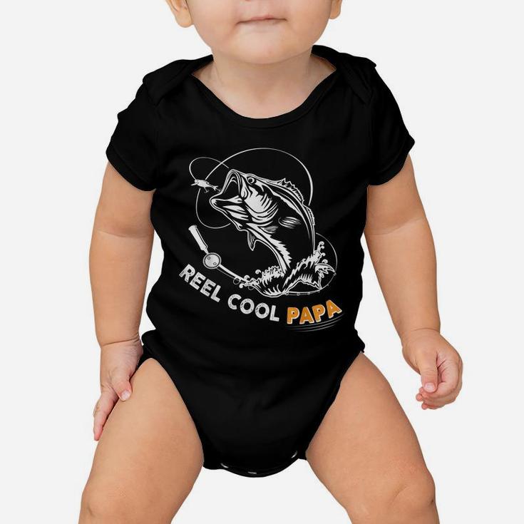 Reel Cool Papa Cute Bass Fish Father's Day Gift Baby Onesie