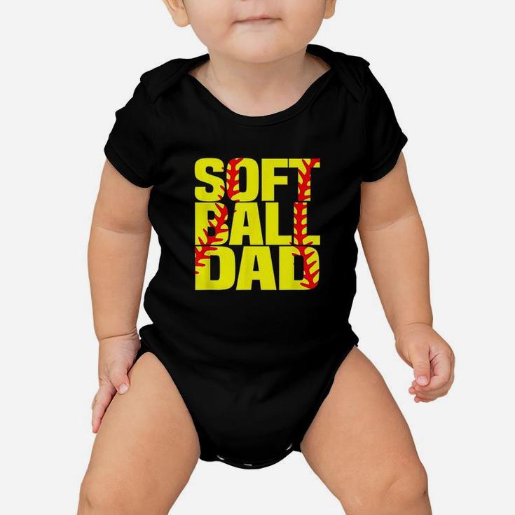 Softball Dad Baby Onesie