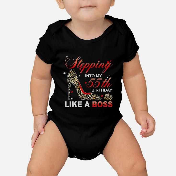 Stepping Into My 55Th Birthday Like A Boss Since 1965 Mother Baby Onesie