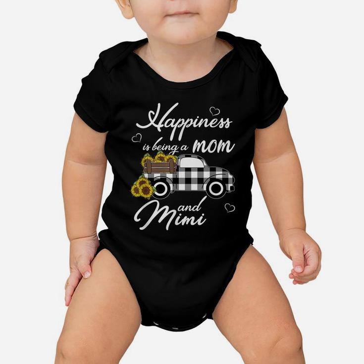 Sunflower Grandma Shirt Happiness Is Being A Mom And Mimi Baby Onesie