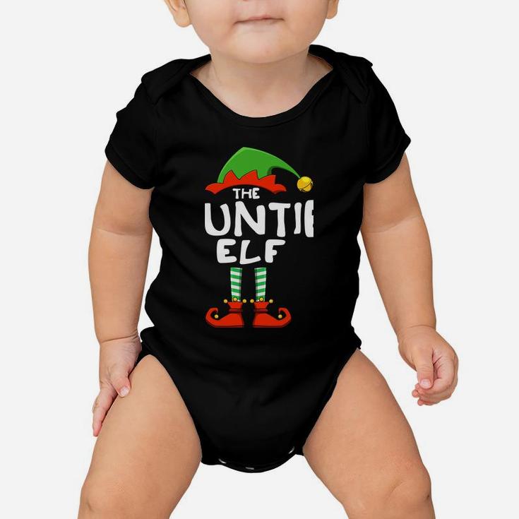 The Auntie Elf Funny Matching Family Christmas Sweatshirt Baby Onesie