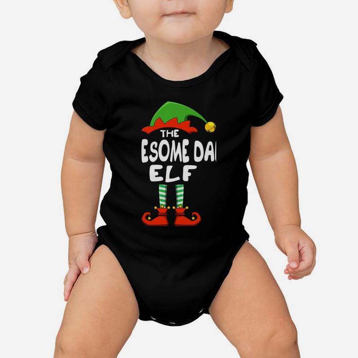The Awesome Dad Elf Funny Matching Family Christmas Sweatshirt Baby Onesie