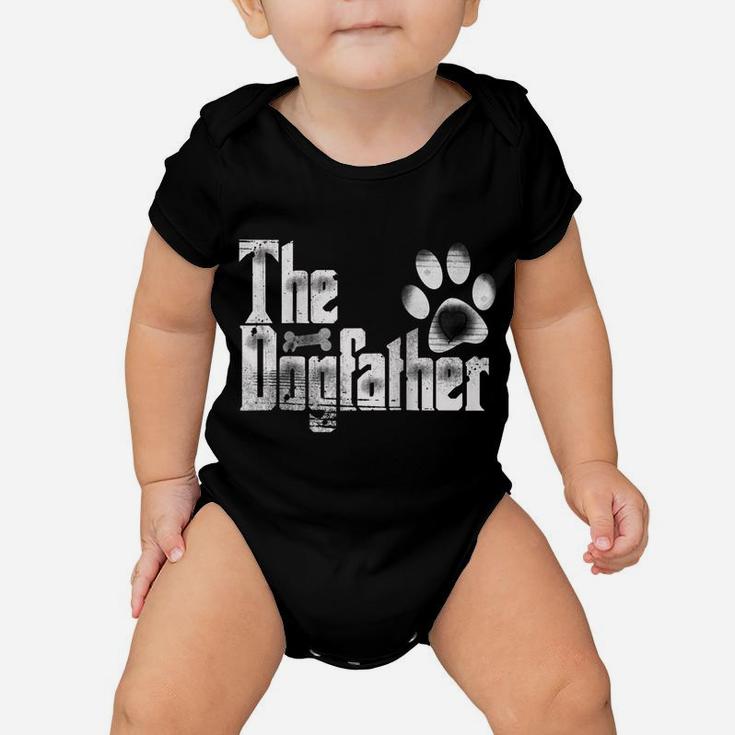 The Dogfather Bone Dog Lover Dad Funny Father's Day Gifts Raglan Baseball Tee Baby Onesie