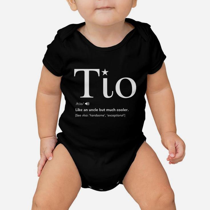 Tio Definition Funny Fathers Day Gift For Spanish Uncle Baby Onesie