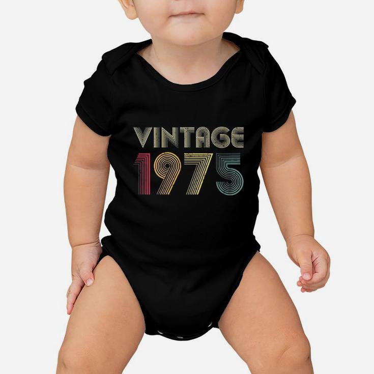 Vintage 1975 46Th Birthday Gift Retro 46 Years Old Mom Dad Baby Onesie