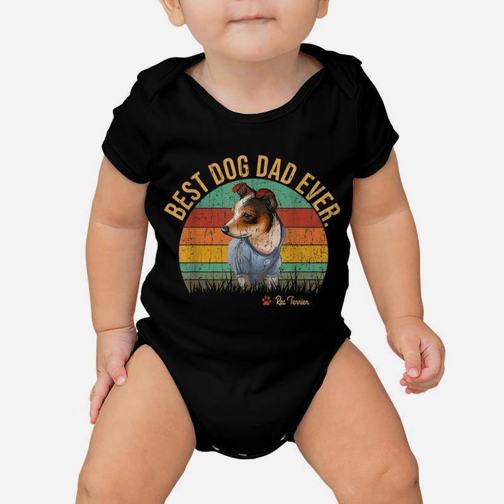 Vintage Best Rat Terrier Dad Ever Father's Day Gift For Dog Baby Onesie