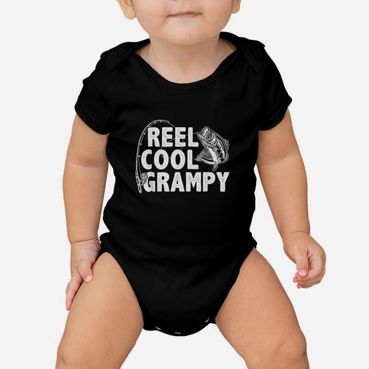 Vintage Reel Cool Grampy Loves Fishing Gift Father Day Baby Onesie