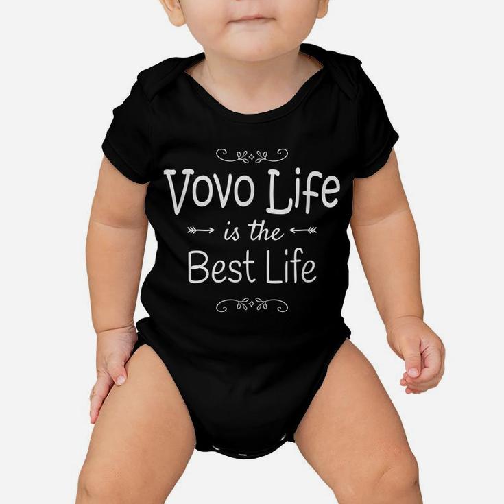 Vovo Life Is The Best Life Print For Vovo Grandma Gifts Baby Onesie