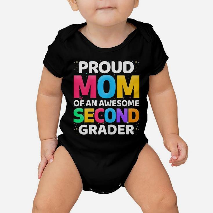 Womens 2Nd Grade Gift Proud Mom Of An Awesome Second Grader Baby Onesie