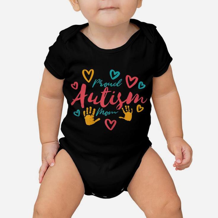 Womens Autism Mom Proud Autistic Pride Awareness Day Month Asperger Baby Onesie