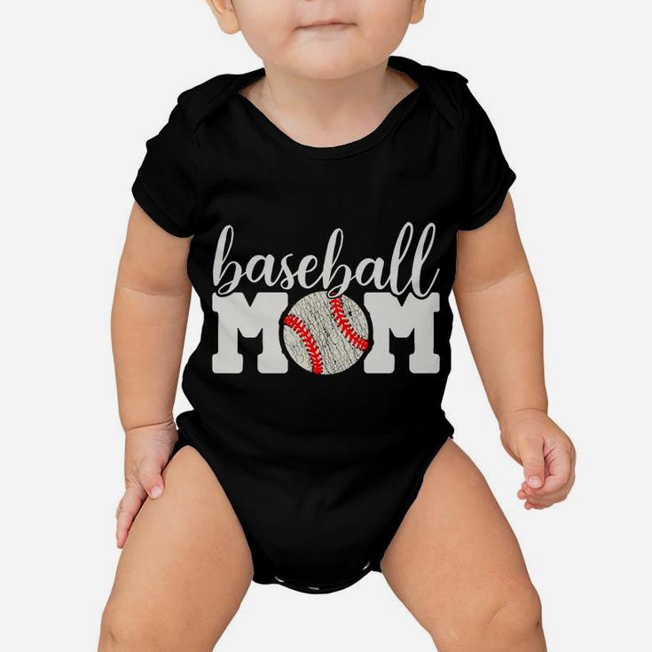 Womens Baseball Mom Shirt Gift - Cheering Mother Of Boys Outfit Baby Onesie
