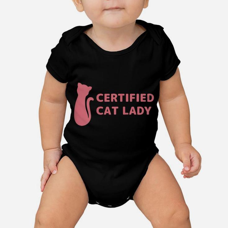 Womens Certified Cat Lady Gifts Spy Cat Pet Lovers Cat Mom Funny Baby Onesie