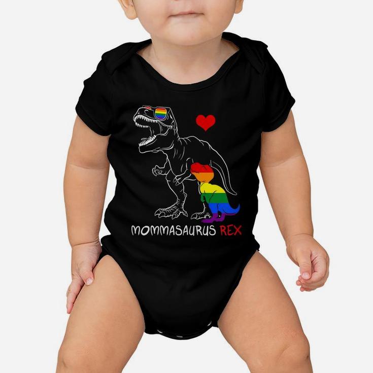 Womens Lgbt Mommasaurus Mama Rex Gay Pride Proud Mom Mother's Day Baby Onesie