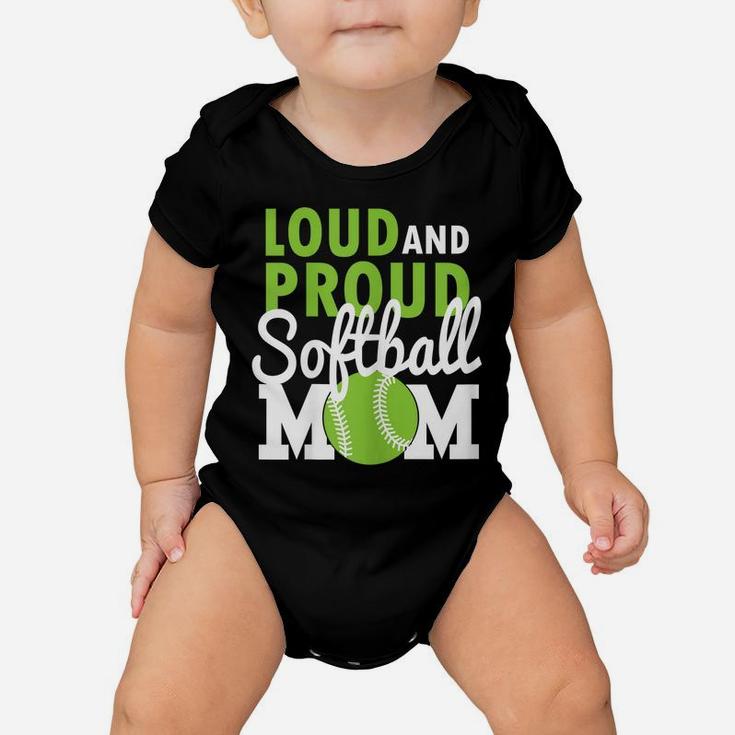 Womens Loud And Proud Softball Mom Shirts For Womens Gifts Tshirt Baby Onesie